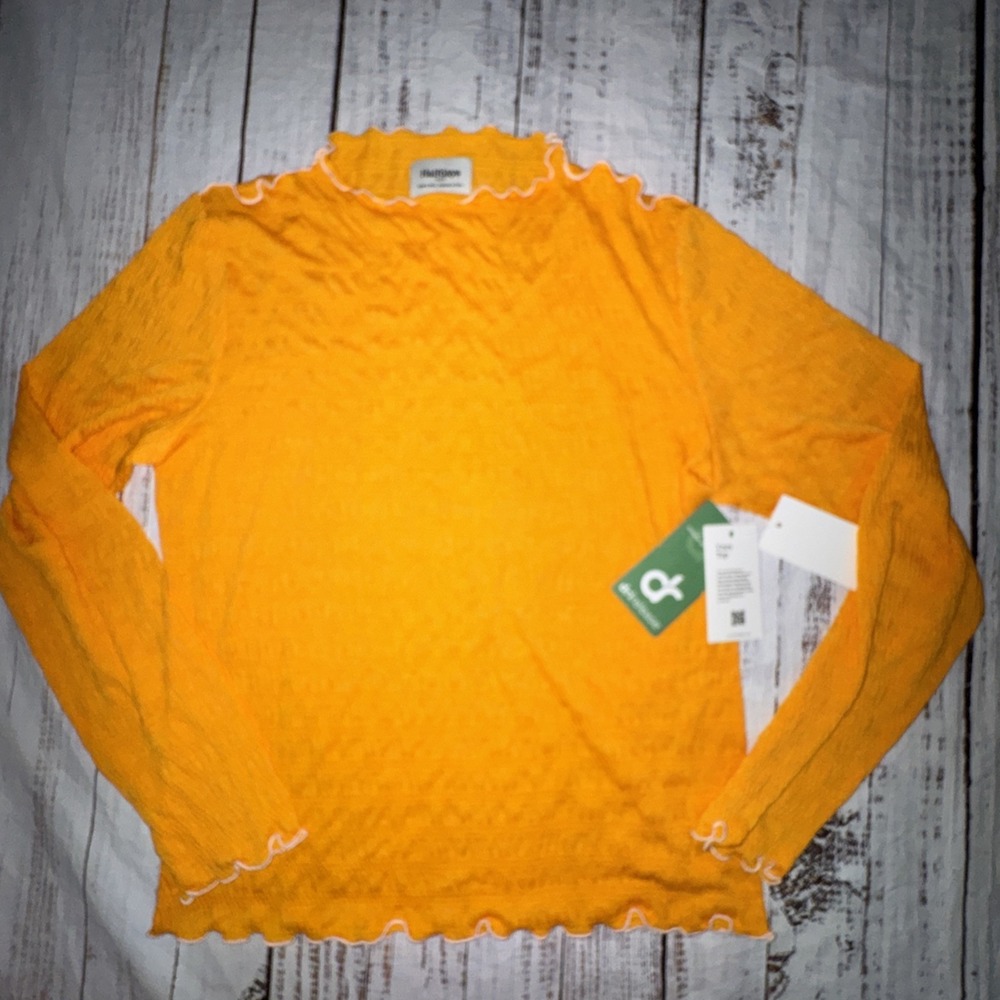 Halfdays Women's Ynes Long Sleeve Top NWT Orange Size XL $95 Hike